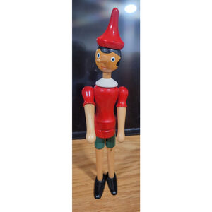 Vintage Pinocchio 12" Wooden Jointed Articulating Doll